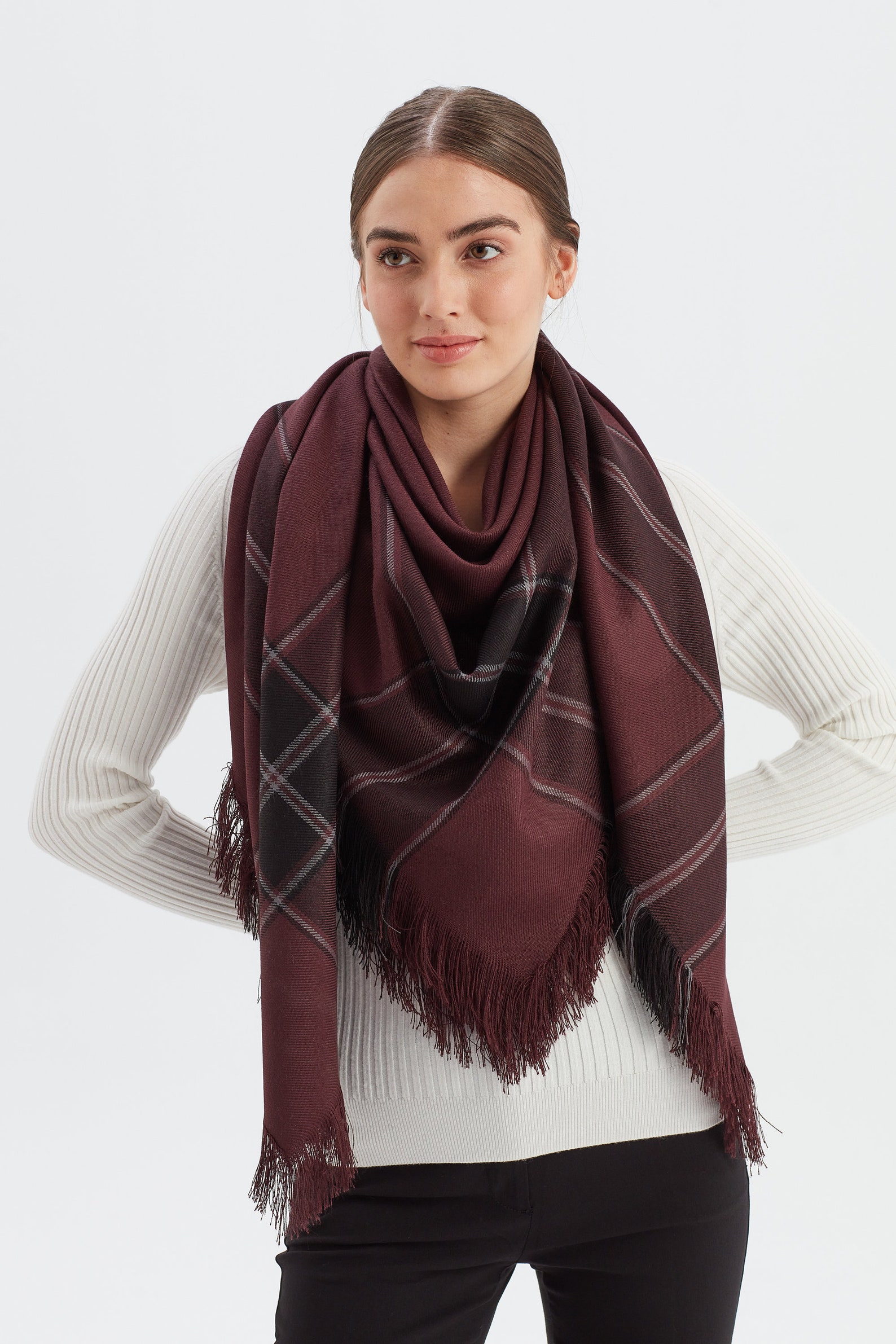 Burgundy Oversized Shawl Blanket Scarf Wrap Bridesmaid Scarf Etsy UK