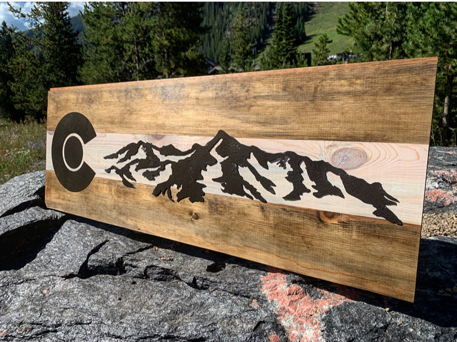 Colorado Art Metal Wall Art Rocky Mountain Wall Art Etsy