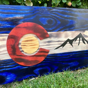 Colorado Wall Art, Colorado Art, Colorado Gifts Colorado Flag, Made in Colorado, Cabin Decor
