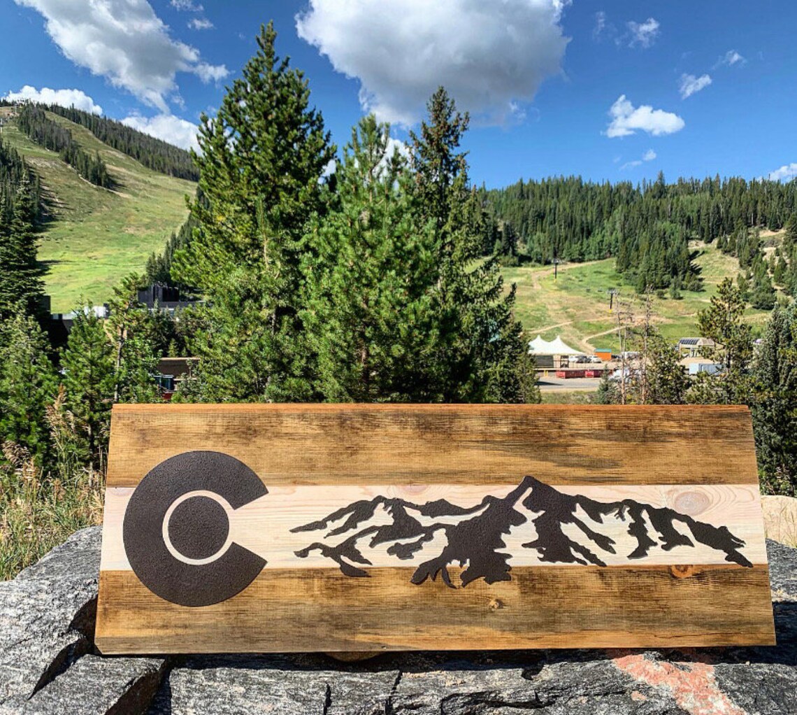 Colorado Art Metal Wall Art Rocky Mountain Wall Art Etsy