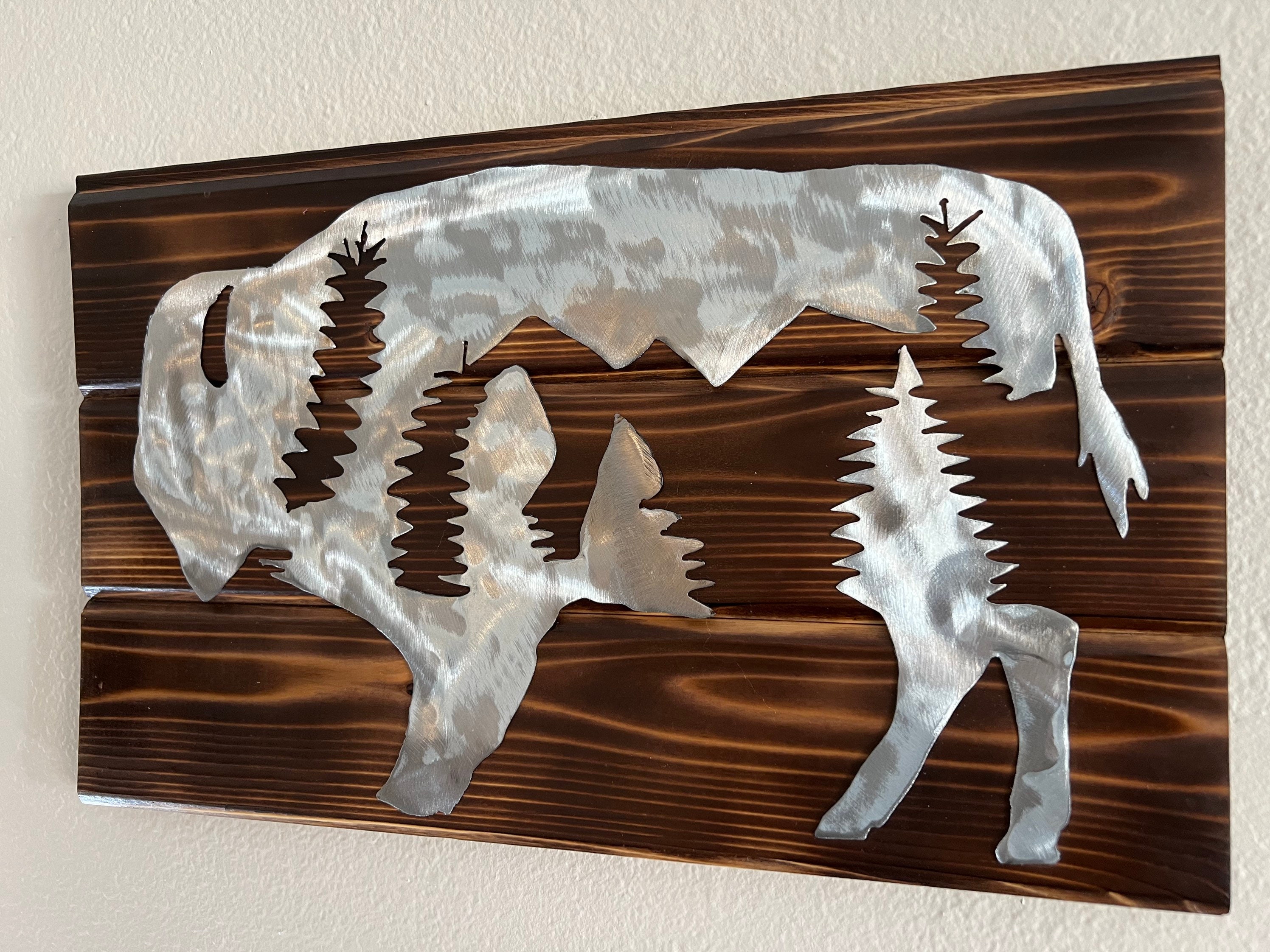 Metal Art Bison Art Metal Buffalo Colorado Buffaloes Etsy