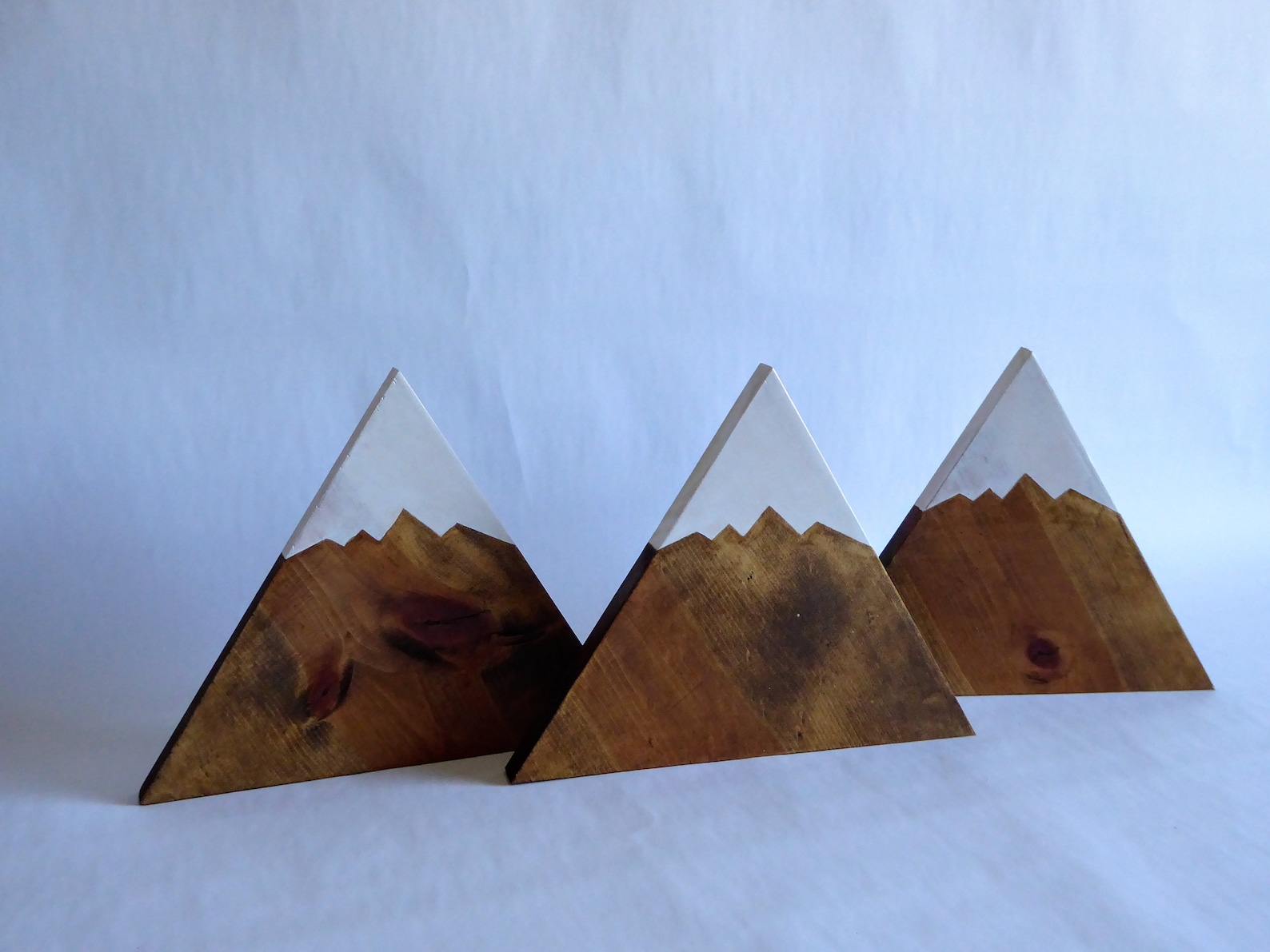 Mountain Wall Art Wooden Mountains Mountains Set of 3 Etsy