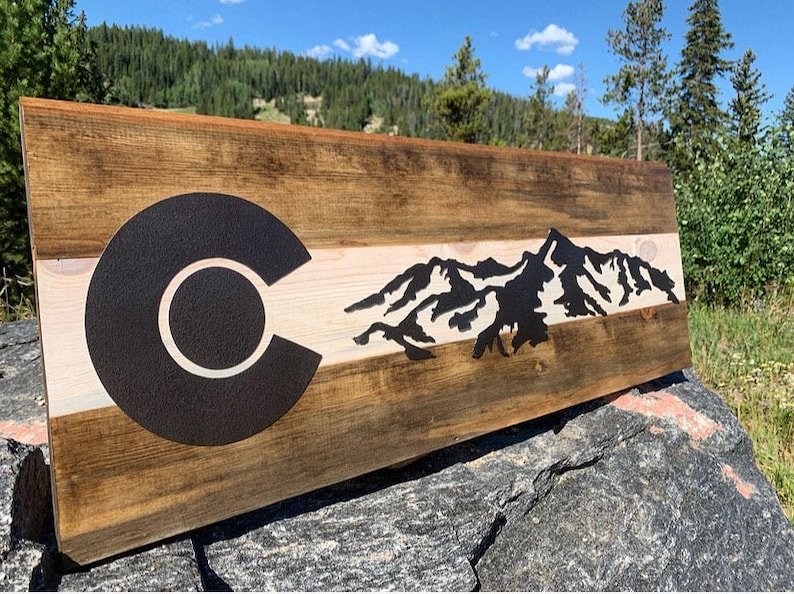 Beautiful Colorado Wall Art Metal Wall Art Wooden Colorado Etsy