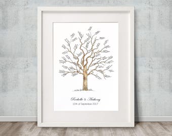 A4 SignatureTree. Guest book alternative, Family tree, birthdays etc  Add Personalised details. FREE delivery Aust.