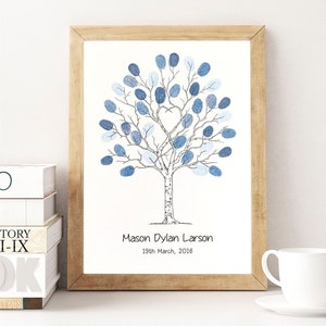 A4 Fingerprint Tree Guest Book  &quot;Unity Tree&quot; . A4 size incl 2 ink pads.  Personalised with names and dates. FREE delivery Aust.