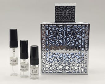 Muestra de colonia Rayhaan Aquatica Tropical Coconut Citrus (2 ml, 3 ml, 5 ml)