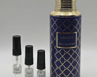 Maison Asrar Legacy Eau De Parfum Decant Pear Ginger Amber Muestra de fragancia (2 ml, 3 ml, 5 ml)