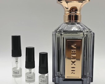 Muestra de Velixir Ares EDP Decant Fresh Citrus Woody Unisex Fragancia (2 ml, 3 ml, 5 ml)