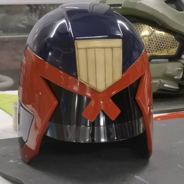 dredd helmet, 1:1 versión cómic