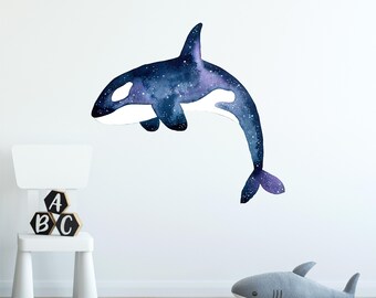 INS Vinyl DIY Dreamlike Whale Coral Wall Sticker Girls Bedroom Dormitory Decor