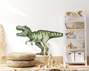 Tyrannosaurus Rex Wall Decal, Dinosaur Wall Art for Kids Room, Boys Bedroom, T-Rex Wall Sticker, Dino Nursery Decor, Peel and Stick Decal