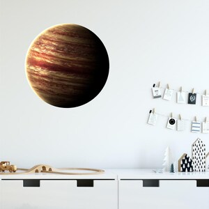 Jupiter Wall Decal Planets Solar System Removable Vinyl Peel and Stick Boys Nursery Room Playroom Decor Outer Space Wall Sticker