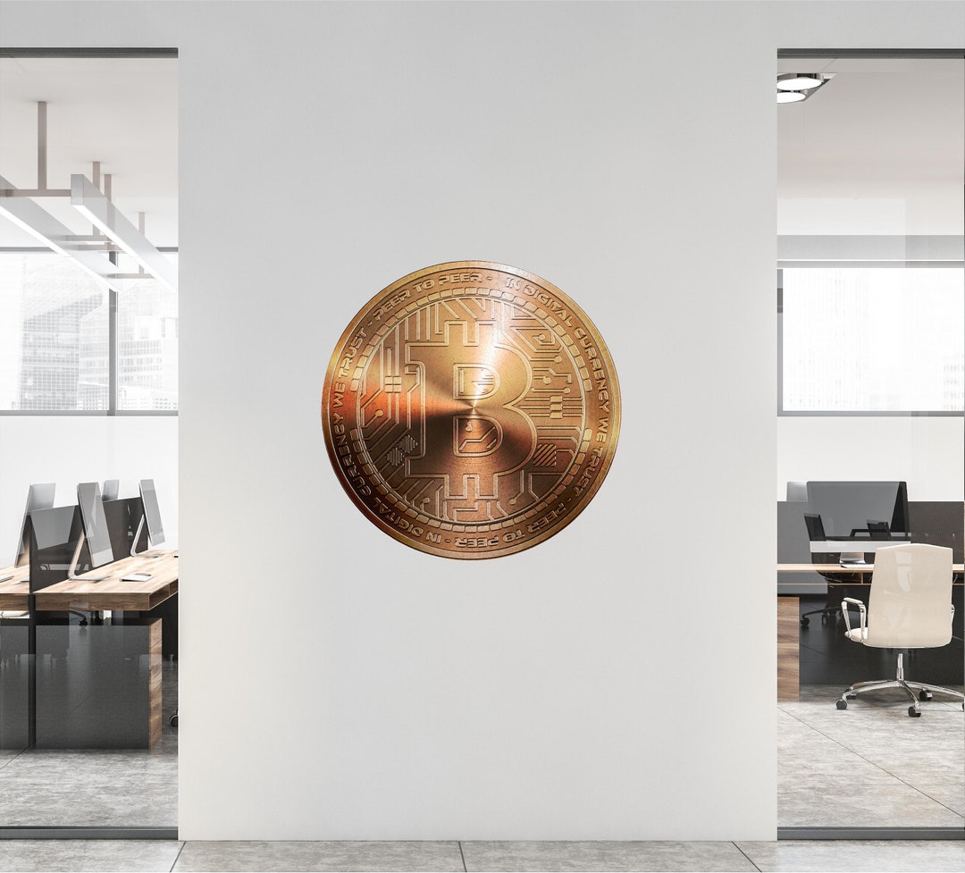 BITCOIN Wall Decal, Bronze Bitcoin Removable Vinyl Wall Sticker,  Cryptocurrency Crypto Bitcoin Money Logo for Office Room Decor - Etsy Israel