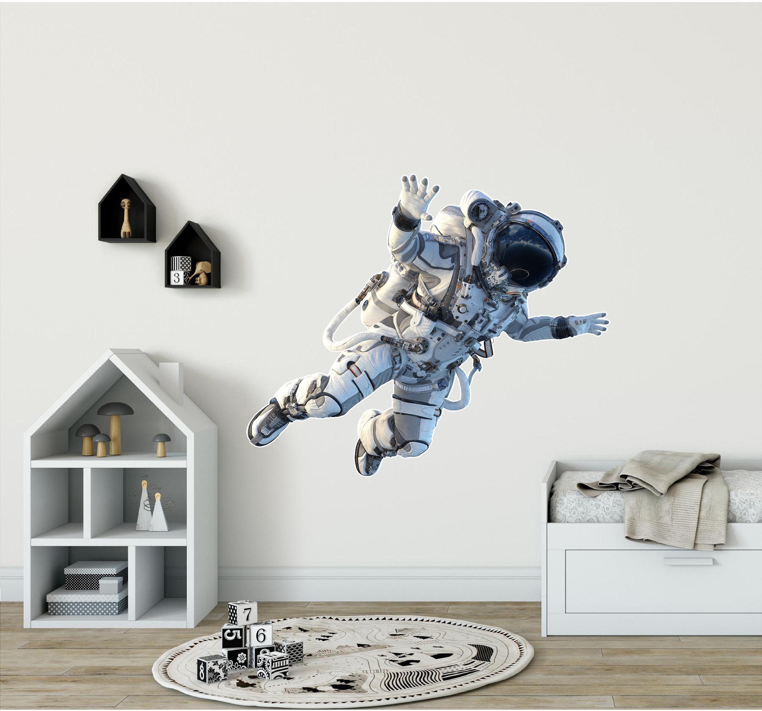 Space Sticker, Astronaut Wall Decal, Kids Room, Nursery Decor, Boys Room  Wall Decal, Watercolour Solar System Decal,Girls Bedroom Decoration