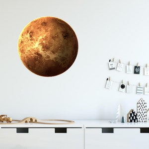 Venus Wall Decal Individual Planets Solar System Removable Vinyl Peel & Stick Boys Nursery Room ...