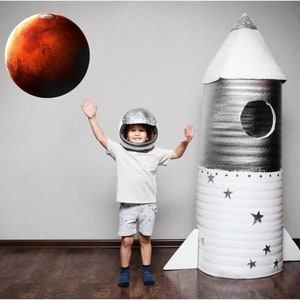 Mars Wall Decal Planets Solar System Removable Vinyl Peel and Stick Boys Nursery Room Playroom Decor Outer Space Wall Sticker HD