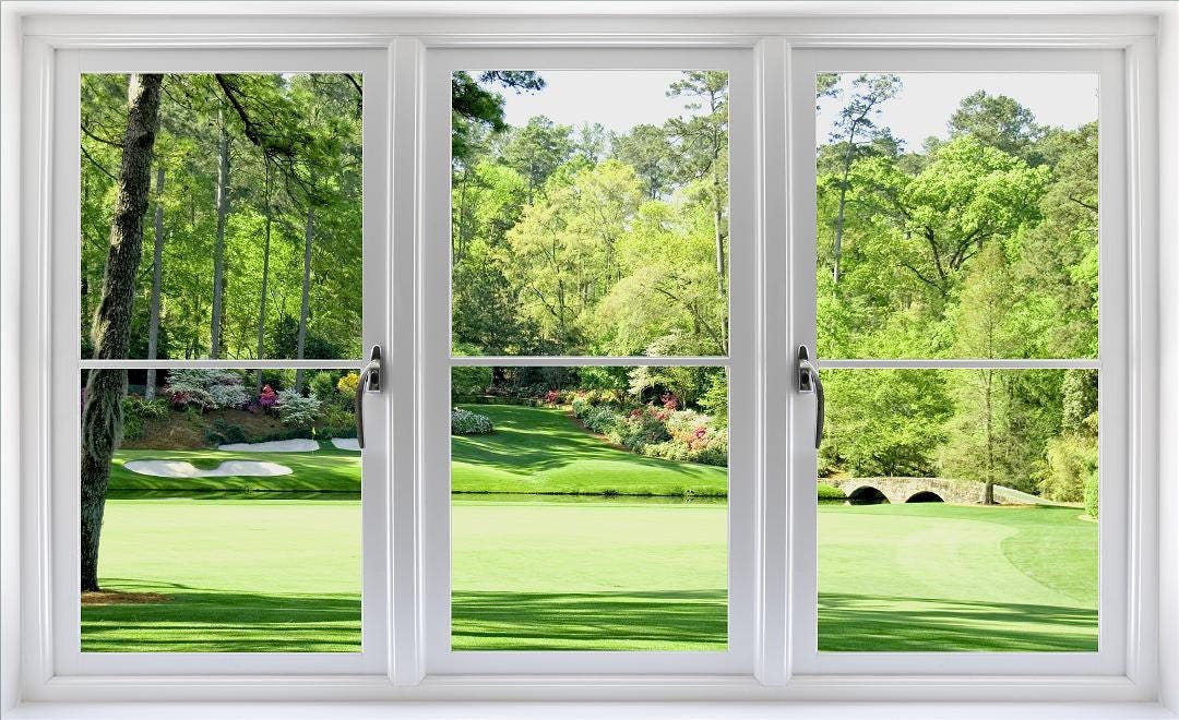 Window Scape 12th Hole at Augusta Wall Decal Instant 3D Window Graphic ...