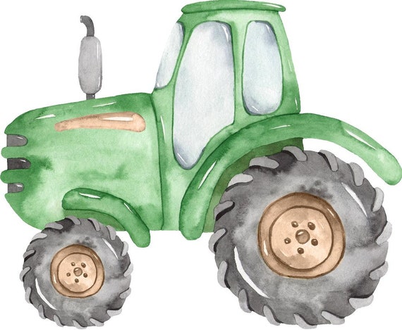 Watercolor Green Farm Tractor Wall Decal Cartoon Tractor Wall - Etsy Australia Watercolor Green Farm Tractor Wall Decal Cartoon Tractor Wall - Etsy Australia