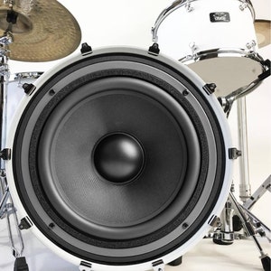 Decal Subwoofer Bass Drum Head Skin Decal - Graphic Drumhead Sticker for Drum Kit Customization - Durable, Easy Apply - Made in USA