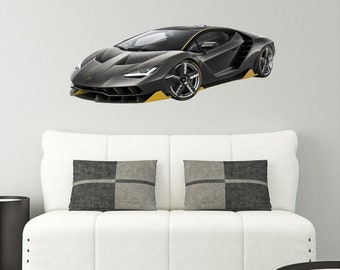 Sports Car Lamborghini Wall Stickers 3d Art Mural Decal Home Office Decor SJ3 
