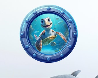 Coral Reef 3D Wall Decal: Ocean Fish Fabric Wall Sticker