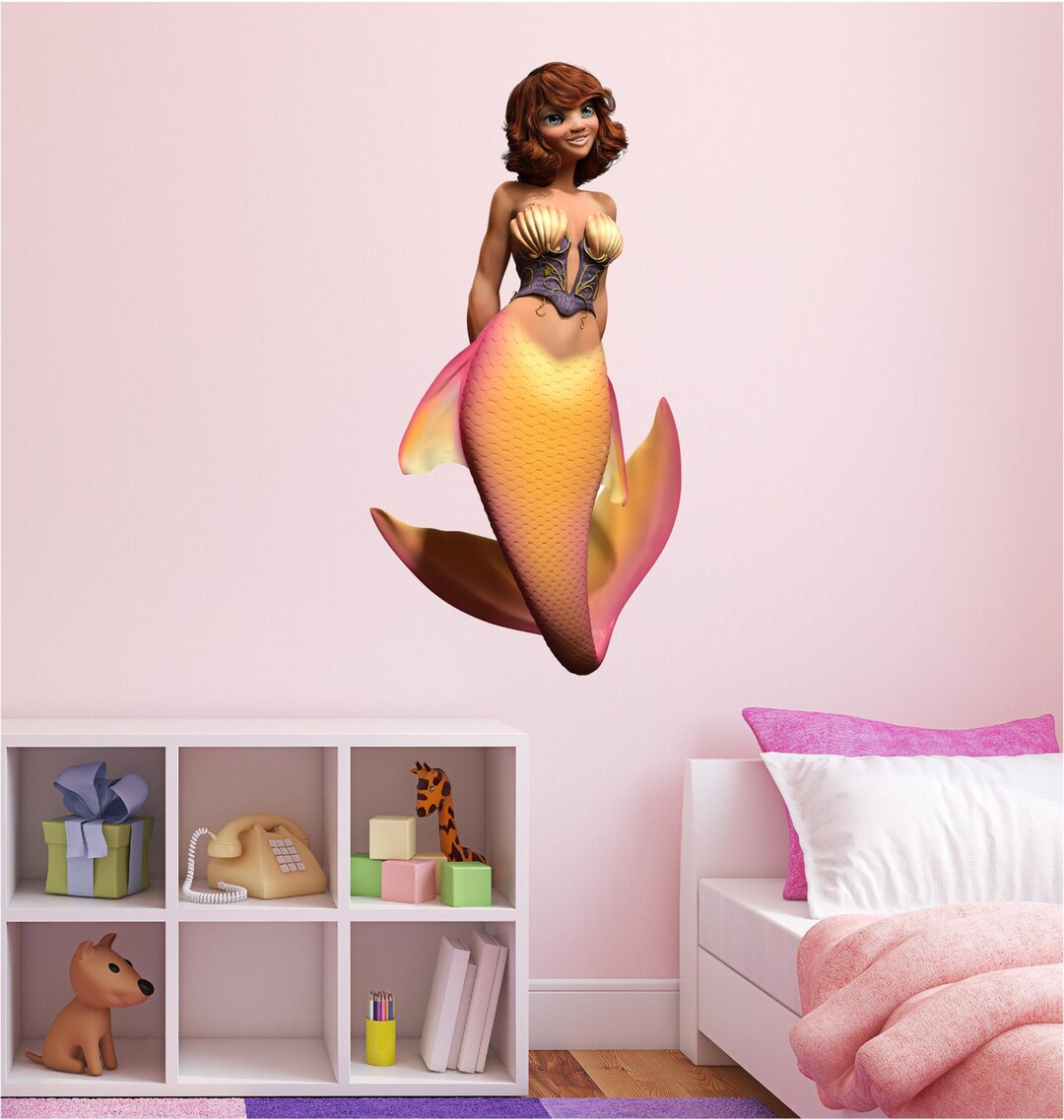 Mermaid 1 Wall Decal Sticker Graphic Vinyl Graphic Under Water Human ...