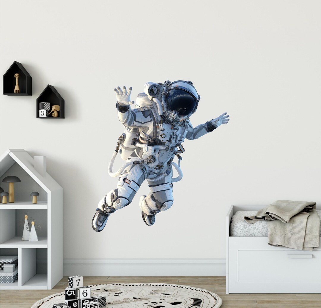 Astronaut Wall Decal, Space Explorer Astronaut Wall Sticker for Outer ...