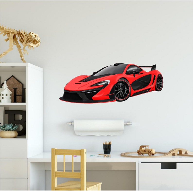 Mclaren P1 RED Wall Decal Vinyl Sticker Hybrid Sports Car Race Etsy