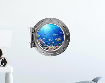 Coral Reef 3D Wall Decal: Ocean Fish Fabric Wall Sticker