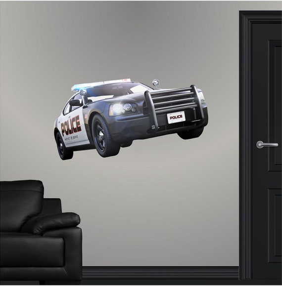 Police Cop Car Wall Decal Vinyl Sticker 3d Art Boys Kids Ireland - Police Wall Decor Car Police Cop Car Wall Decal Vinyl Sticker 3d Art Boys Kids Ireland - Police Wall Decor Car