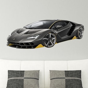 Lamborghini Centenario Wall Decal Sticker Sports Car Removable Boys Kids Bedroom Man Cave Game Room Peel & Stick Wall Art