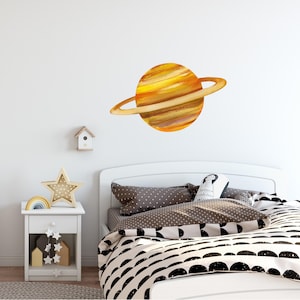 Watercolor Saturn #2 Wall Decal Planet Fabric Wall Sticker Space Boys Room Decor