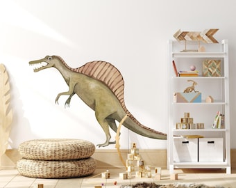Spinosaurus Wall Decal, Dinosaur Wall Art for Kids Room, Boys Bedroom, Dinosaur Wall Sticker, Boys Dino Nursery Room Decor