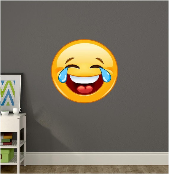 Laughing Emoji Wall Decal Emoji Wall Decal Emoticon Wall - Etsy New Zealand