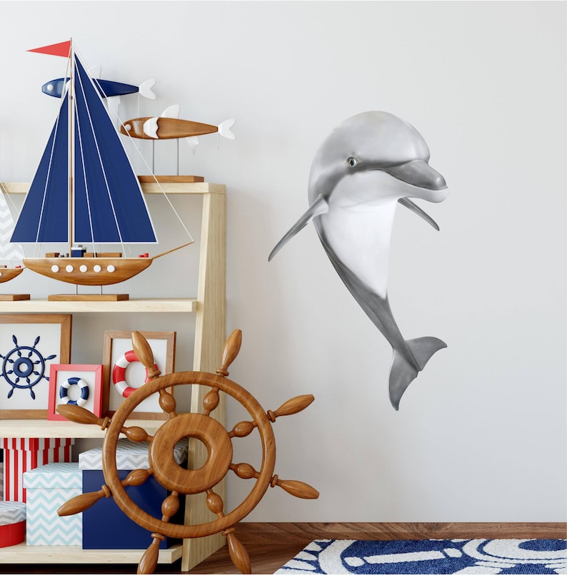 Dolphin Wall Decal Etsy