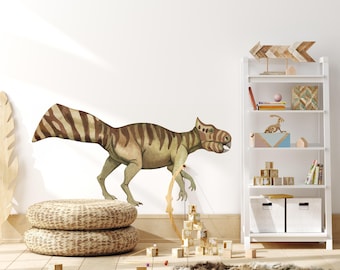 Koreaceratops Dinosaur Wall Decal - Watercolor Dinosaur Nursery Decor - Peel and Stick Dino Wall Sticker for Kids Bedroom or Playroom