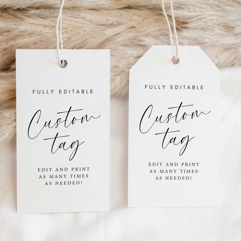 Wedding Favors Tag Editable Etsy