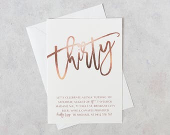 30th invitation etsy