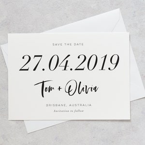 Elegante Save the Date, Minimal Save the Date, Landscape Save the Date, Calligraphy Save the Date, Modern Elegance