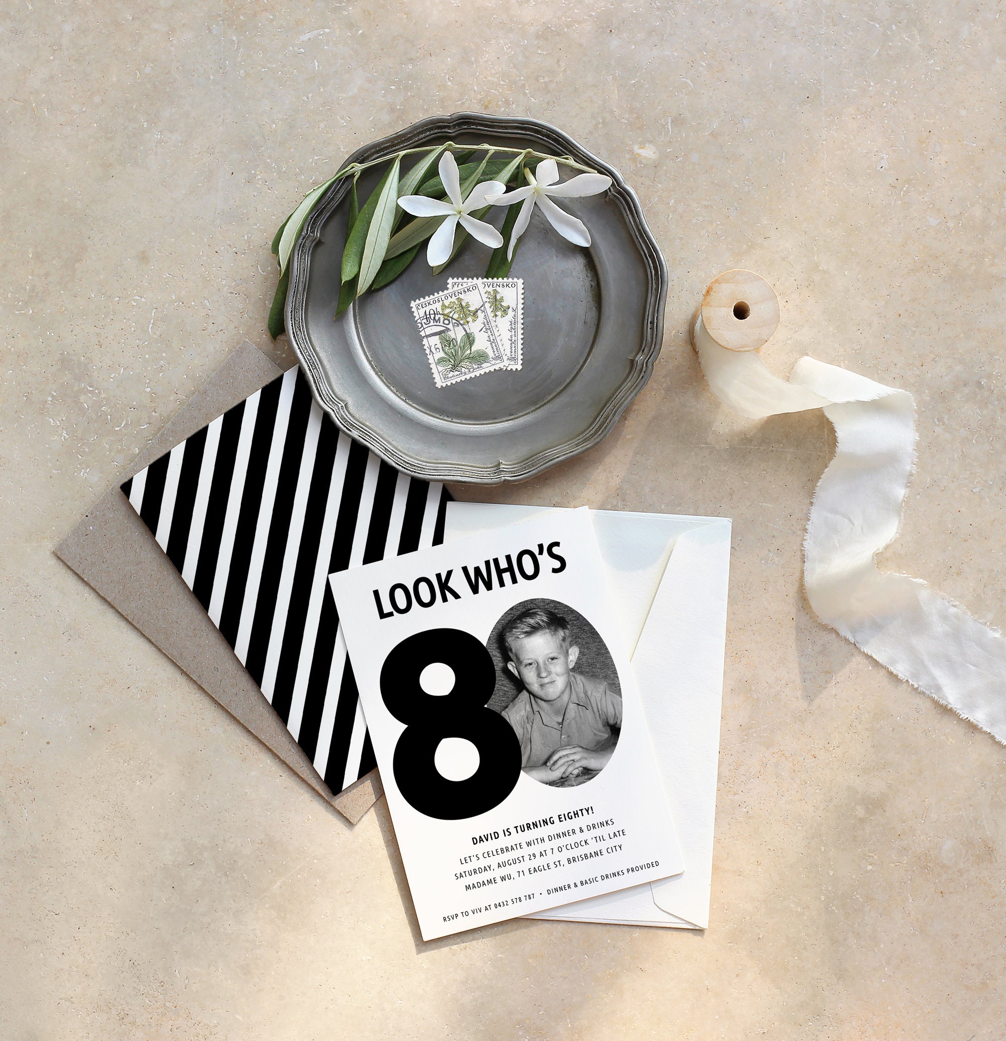 80th Invitation With Photo Look Who's 80 80th Birthday - Etsy Australia