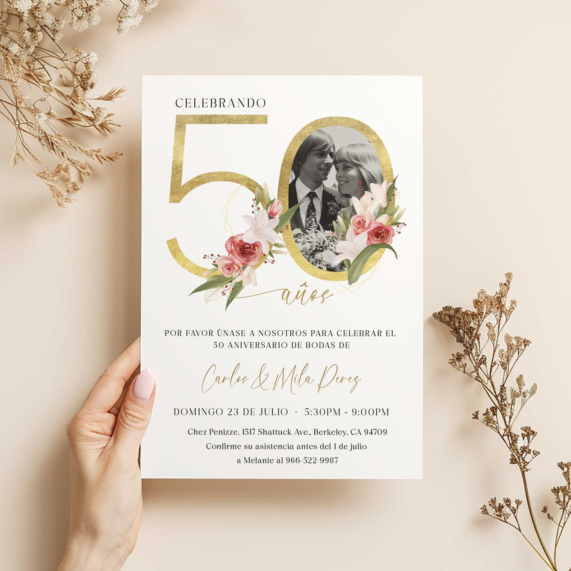 Boda De Oro Invitation - Etsy, image size:2000x2000