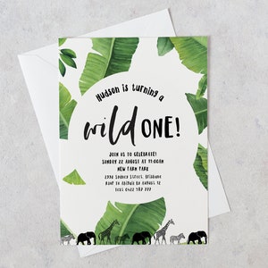 Safari Birthday Invitation, Jungle Birthday Invitation, Wild Birthday Invitation, Zoo 1st Birthday, Boy, Safari 1st Birthday, 2nd, 3rd, 4th