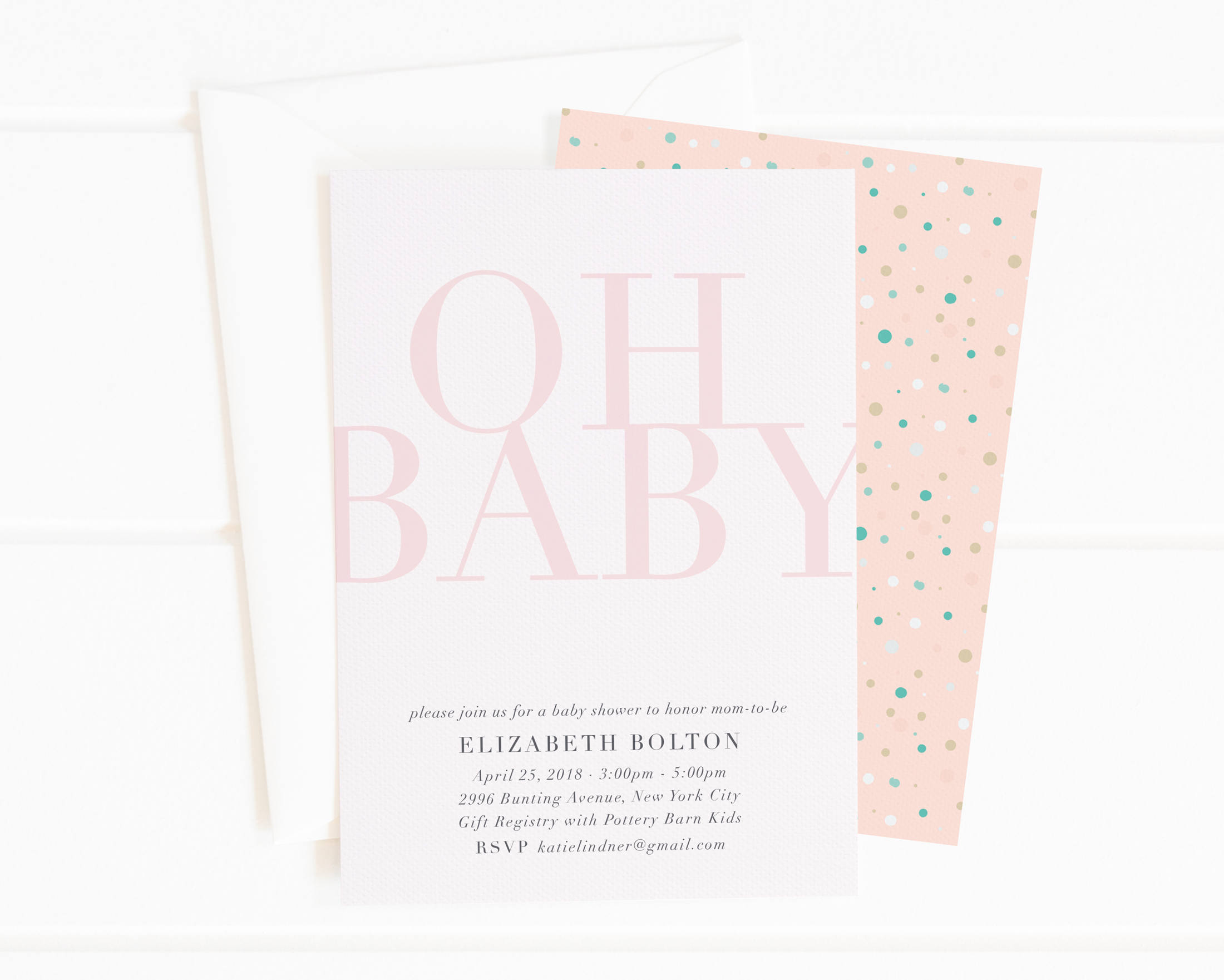 Simple Baby Shower Invitation 'oh Baby' Shower Etsy Australia