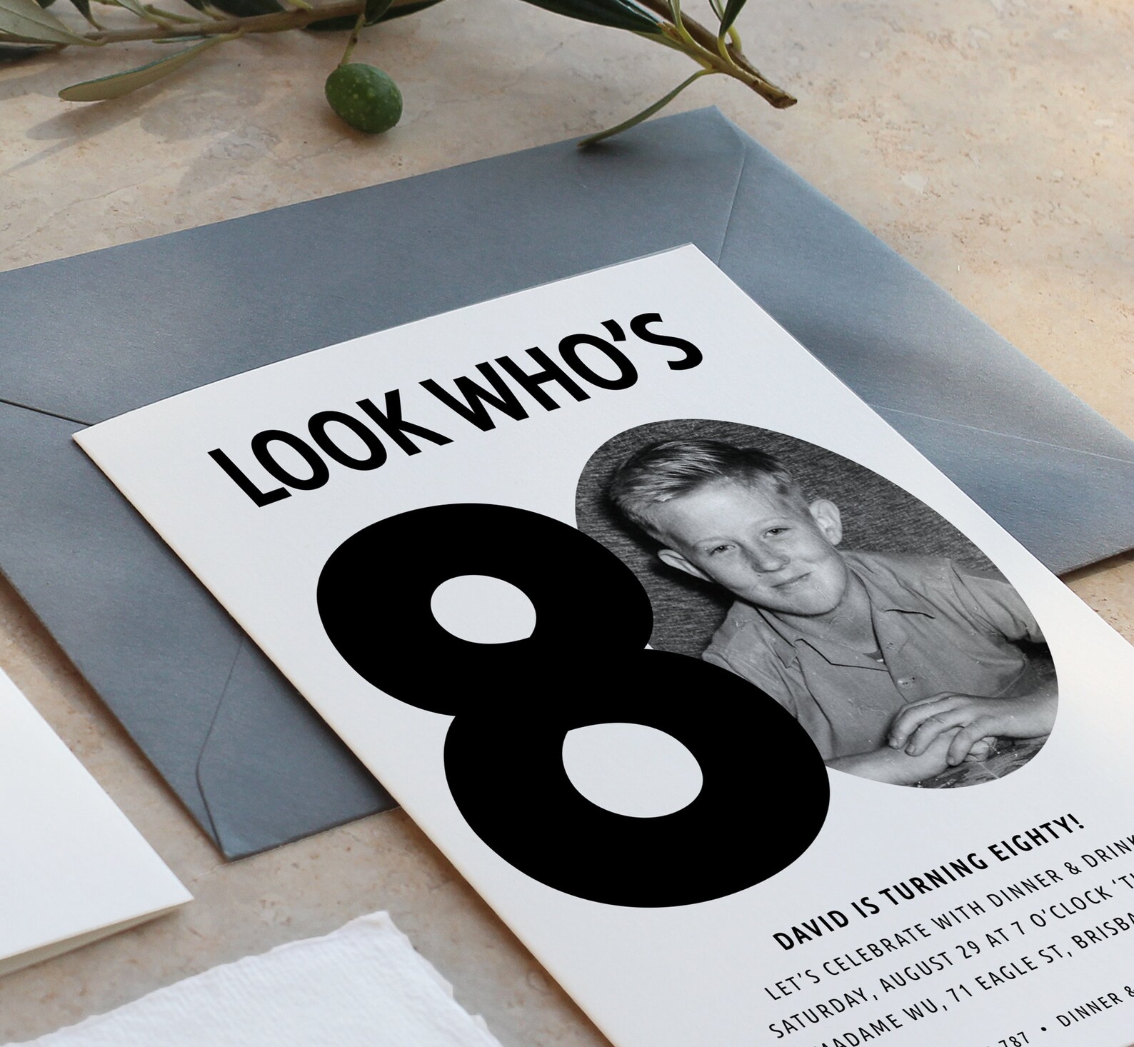 80th Invitation with photo Look Who's 80 80th Birthday | Etsy