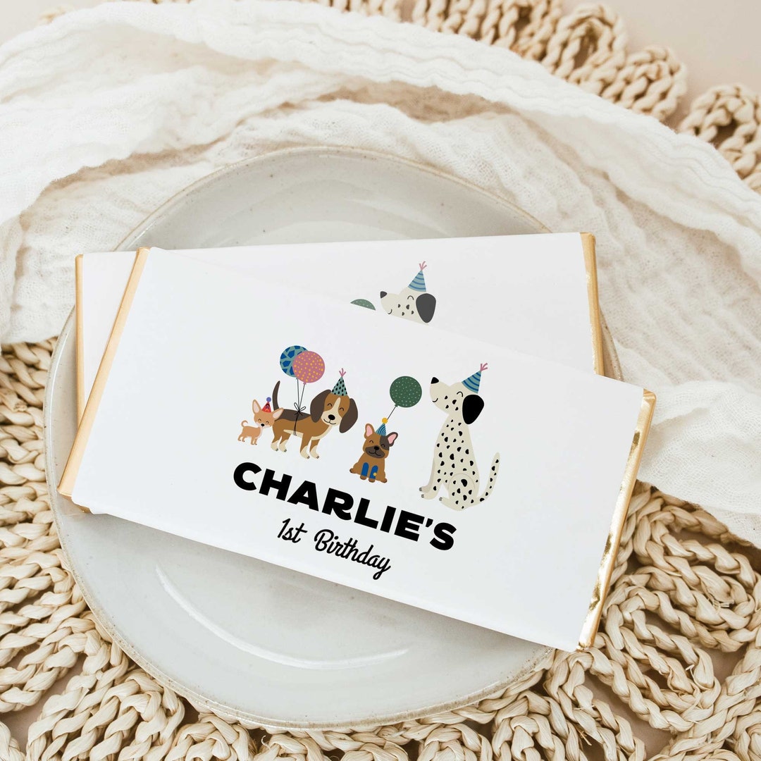 Puppy Candy Bar Wrappers, Puppy Dog Chocolate Wrapper, Puppy Birthday ...