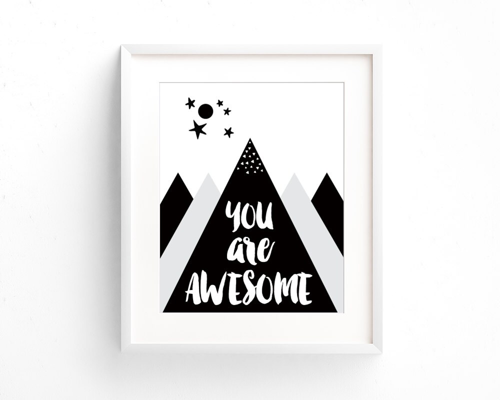 Nursery Wall Art Nursery Wall Decor You are Awesome Etsy