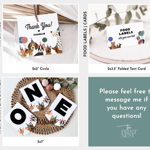Puppy Birthday Bundle, Dog Party Invitation Bundle, Editable Dog Birthday Invitation, Dog 1st 2nd 3rd 4th 5th 6th Birthday, Puppy Pawty image 5