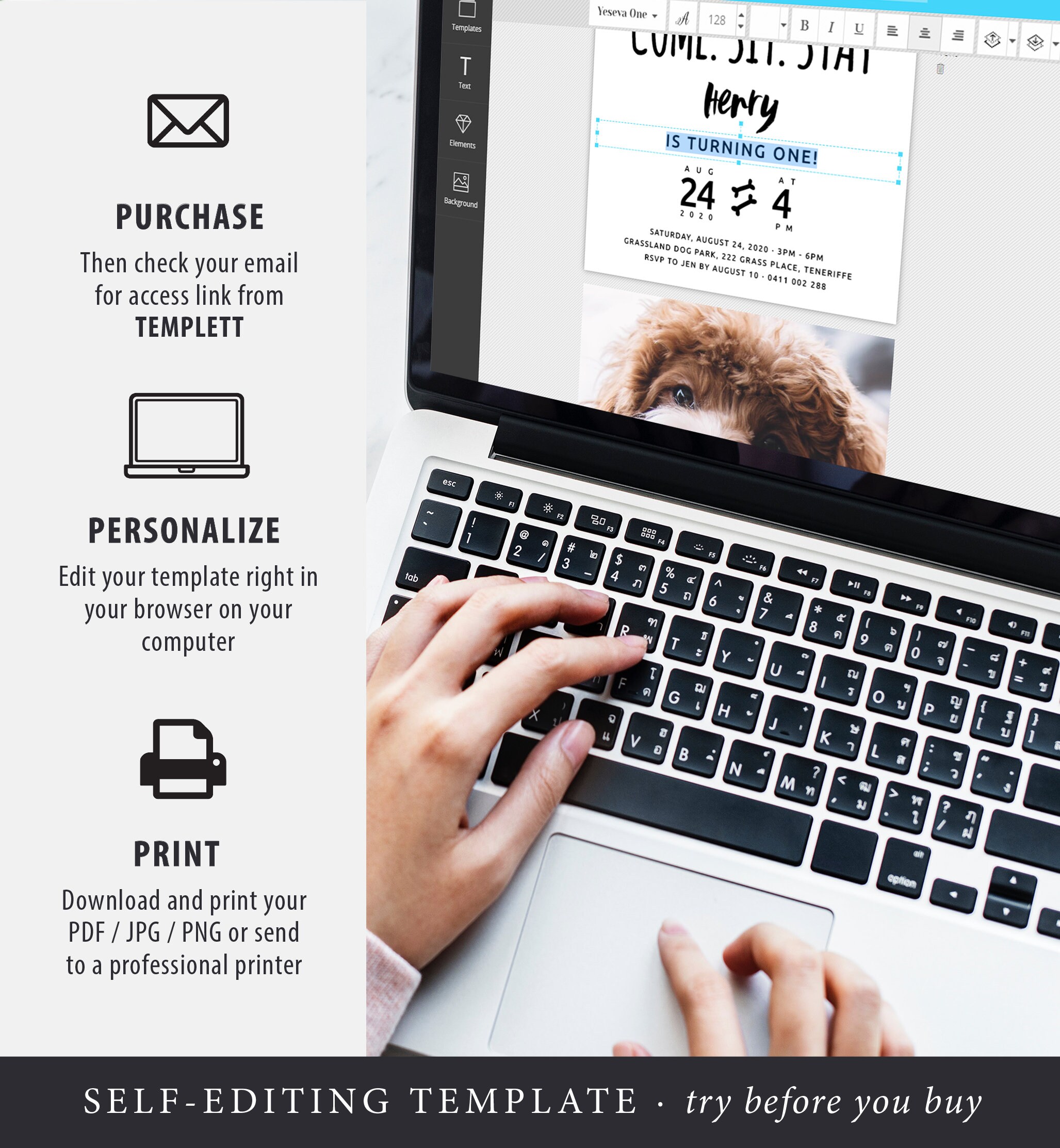 Dog Party Invitation Dog Invitations Puppy Party - Etsy