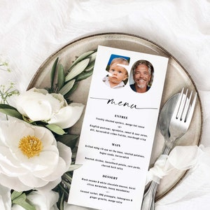 50th Birthday Menu, 50th Menu DL, 50th Birthday Editable Menu Template