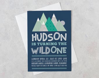 Wild One Invitation, 1st Birthday Invitation Boy, Boy Birthday Invitations, 2nd Birthday Invitation Boy